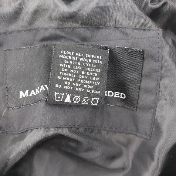 Vtg Makaveli Branded Black Vest Black Puff Size 3X Distroyed - Picture 5 of 16